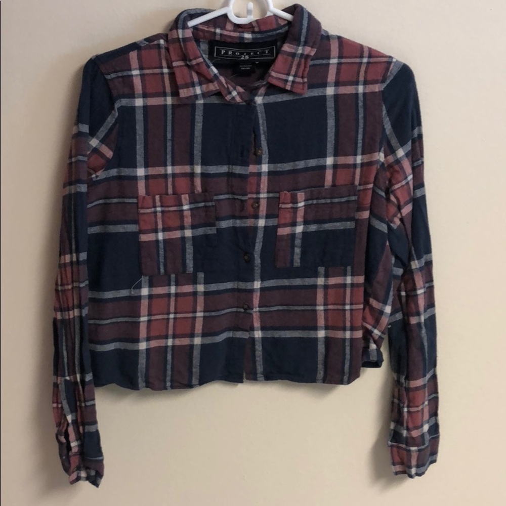 Cropped flannel from Project 28